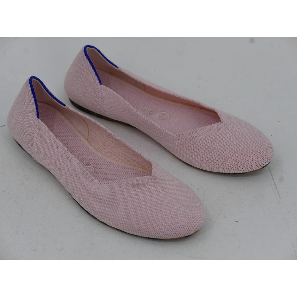 Rothy's Shoes Pink The Flat Knit Ballet Flats Slip On Comfort Womens Size 9.5